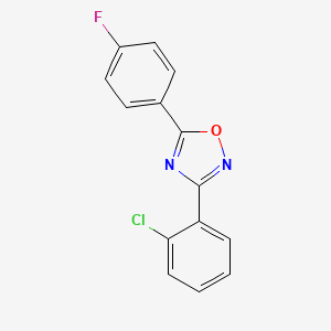 molecular formula C14H8ClFN2O B4043519 3-(2-chlorophenyl)-5-(4-fluorophenyl)-1,2,4-oxadiazole 