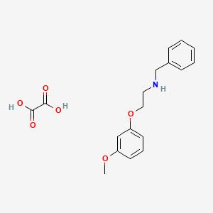 molecular formula C18H21NO6 B4043523 N-benzyl-2-(3-methoxyphenoxy)ethanamine oxalate 