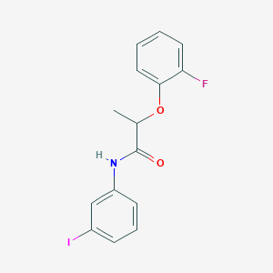 molecular formula C15H13FINO2 B4043572 2-(2-氟苯氧基)-N-(3-碘苯基)丙酰胺 