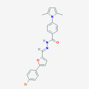 molecular formula C24H20BrN3O2 B404358 N'-{[5-(4-bromophenyl)-2-furyl]methylene}-4-(2,5-dimethyl-1H-pyrrol-1-yl)benzohydrazide 