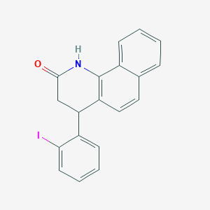 molecular formula C19H14INO B404360 4-(2-Iodophenyl)-3,4-dihydrobenzo[h]quinolin-2(1H)-one 