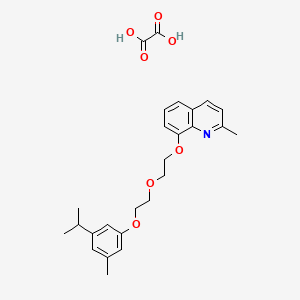 2-Methyl-8-[2-[2-(3-methyl-5-propan-2-ylphenoxy)ethoxy]ethoxy]quinoline;oxalic acid