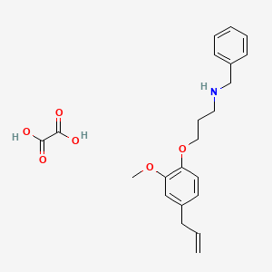 molecular formula C22H27NO6 B4043605 [3-(4-烯丙基-2-甲氧基苯氧基)丙基]苯甲胺草酸盐 