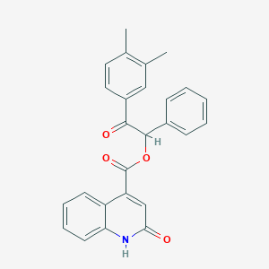 molecular formula C26H21NO4 B4043621 2-(3,4-二甲基苯基)-2-氧代-1-苯乙基 2-羟基-4-喹啉羧酸盐 