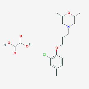 4-[3-(2-Chloro-4-methylphenoxy)propyl]-2,6-dimethylmorpholine;oxalic acid