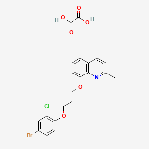 molecular formula C21H19BrClNO6 B4043629 8-[3-(4-bromo-2-chlorophenoxy)propoxy]-2-methylquinoline;oxalic acid 