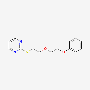 molecular formula C14H16N2O2S B4043645 2-[2-(2-Phenoxyethoxy)ethylsulfanyl]pyrimidine 