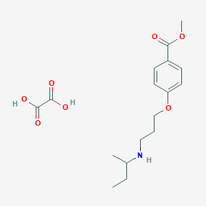 Methyl 4-[3-(butan-2-ylamino)propoxy]benzoate;oxalic acid