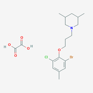 1-[3-(2-Bromo-6-chloro-4-methylphenoxy)propyl]-3,5-dimethylpiperidine;oxalic acid