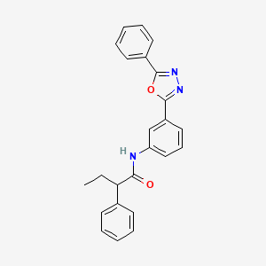 2-phenyl-N-[3-(5-phenyl-1,3,4-oxadiazol-2-yl)phenyl]butanamide