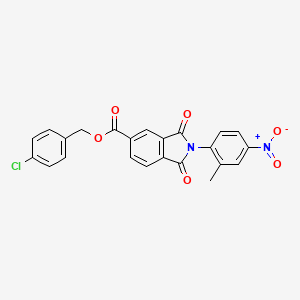 molecular formula C23H15ClN2O6 B4043703 (4-Chlorophenyl)methyl 2-(2-methyl-4-nitrophenyl)-1,3-dioxoisoindole-5-carboxylate 