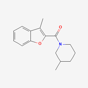 3-methyl-1-[(3-methyl-1-benzofuran-2-yl)carbonyl]piperidine