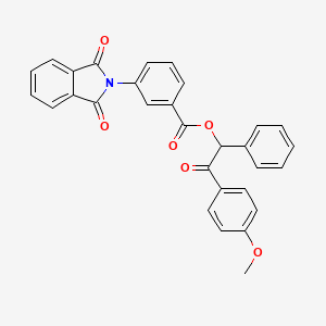 molecular formula C30H21NO6 B4043726 2-(4-methoxyphenyl)-2-oxo-1-phenylethyl 3-(1,3-dioxo-1,3-dihydro-2H-isoindol-2-yl)benzoate 