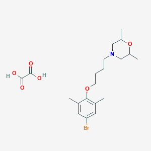 molecular formula C20H30BrNO6 B4043733 4-[4-(4-Bromo-2,6-dimethylphenoxy)butyl]-2,6-dimethylmorpholine;oxalic acid 