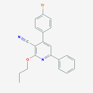 molecular formula C21H17BrN2O B404374 4-(4-Bromophenyl)-6-phenyl-2-(propyloxy)pyridine-3-carbonitrile 