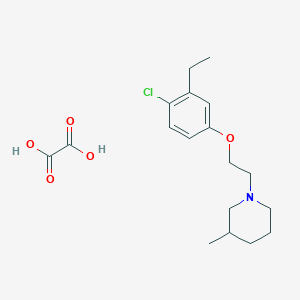 molecular formula C18H26ClNO5 B4043743 1-[2-(4-Chloro-3-ethylphenoxy)ethyl]-3-methylpiperidine;oxalic acid 