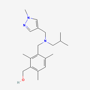 [3-({isobutyl[(1-methyl-1H-pyrazol-4-yl)methyl]amino}methyl)-2,4,6-trimethylphenyl]methanol