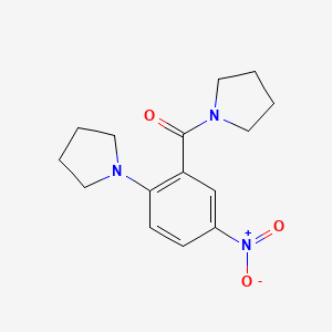 molecular formula C15H19N3O3 B4043756 1-[5-nitro-2-(1-pyrrolidinyl)benzoyl]pyrrolidine 