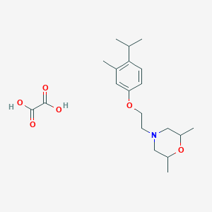 2,6-Dimethyl-4-[2-(3-methyl-4-propan-2-ylphenoxy)ethyl]morpholine;oxalic acid