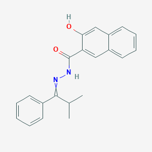 molecular formula C21H20N2O2 B404377 3-hydroxy-N'-(2-methyl-1-phenylpropylidene)-2-naphthohydrazide 