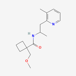 1-(methoxymethyl)-N-[1-(3-methylpyridin-2-yl)propan-2-yl]cyclobutane-1-carboxamide