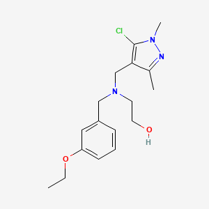 molecular formula C17H24ClN3O2 B4043798 2-[[(5-氯-1,3-二甲基-1H-吡唑-4-基)甲基](3-乙氧基苄基)氨基]乙醇 