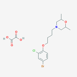 molecular formula C18H25BrClNO6 B4043810 4-[4-(4-Bromo-2-chlorophenoxy)butyl]-2,6-dimethylmorpholine;oxalic acid 