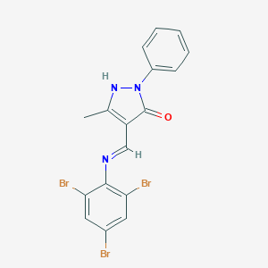 molecular formula C17H12Br3N3O B404385 5-methyl-2-phenyl-4-[(2,4,6-tribromoanilino)methylene]-2,4-dihydro-3H-pyrazol-3-one CAS No. 331818-15-6