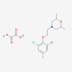 molecular formula C17H23BrClNO6 B4043851 4-[2-(2-Bromo-6-chloro-4-methylphenoxy)ethyl]-2,6-dimethylmorpholine;oxalic acid 