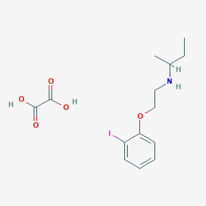 N-[2-(2-iodophenoxy)ethyl]butan-2-amine;oxalic acid