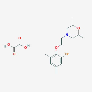 molecular formula C18H26BrNO6 B4043867 4-[2-(2-bromo-4,6-dimethylphenoxy)ethyl]-2,6-dimethylmorpholine oxalate 