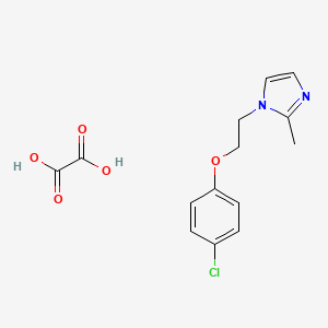 molecular formula C14H15ClN2O5 B4043869 1-[2-(4-氯苯氧基)乙基]-2-甲基-1H-咪唑草酸盐 