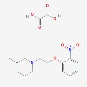 3-Methyl-1-[2-(2-nitrophenoxy)ethyl]piperidine;oxalic acid