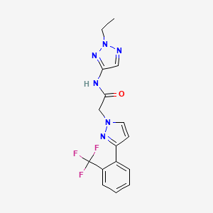 N-(2-ethyltriazol-4-yl)-2-[3-[2-(trifluoromethyl)phenyl]pyrazol-1-yl]acetamide