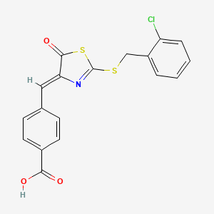 4-{[2-[(2-chlorobenzyl)thio]-5-oxo-1,3-thiazol-4(5H)-ylidene]methyl}benzoic acid