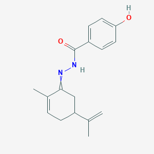 4-hydroxy-N'-(5-isopropenyl-2-methyl-2-cyclohexen-1-ylidene)benzohydrazide