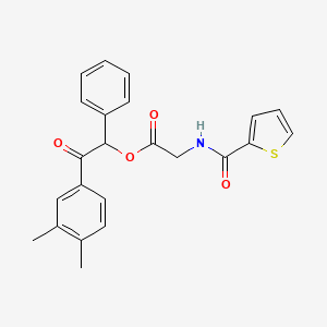 2-(3,4-dimethylphenyl)-2-oxo-1-phenylethyl N-(thiophen-2-ylcarbonyl)glycinate