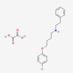 molecular formula C20H24ClNO5 B4043908 [4-(4-氯苯氧基)丁基](2-苯乙基)胺草酸盐 