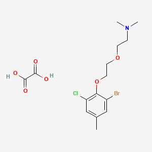 2-[2-(2-bromo-6-chloro-4-methylphenoxy)ethoxy]-N,N-dimethylethanamine;oxalic acid