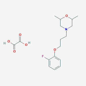 molecular formula C17H24FNO6 B4043911 4-[3-(2-Fluorophenoxy)propyl]-2,6-dimethylmorpholine;oxalic acid 