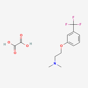 molecular formula C13H16F3NO5 B4043923 N,N-dimethyl-2-[3-(trifluoromethyl)phenoxy]ethanamine;oxalic acid 