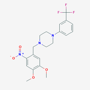 1-{2-Nitro-4,5-dimethoxybenzyl}-4-[3-(trifluoromethyl)phenyl]piperazine