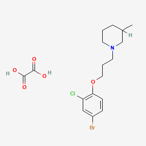 molecular formula C17H23BrClNO5 B4043951 1-[3-(4-溴-2-氯苯氧基)丙基]-3-甲基哌啶草酸盐 