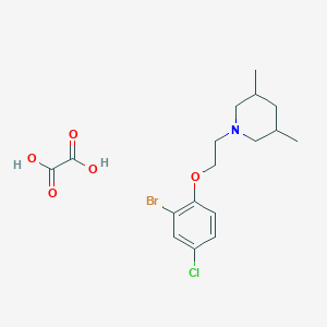 molecular formula C17H23BrClNO5 B4043988 1-[2-(2-Bromo-4-chlorophenoxy)ethyl]-3,5-dimethylpiperidine;oxalic acid 