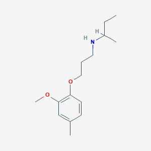 molecular formula C15H25NO2 B4044002 N-[3-(2-甲氧基-4-甲基苯氧基)丙基]-2-丁胺 