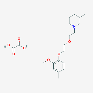 1-[2-[2-(2-Methoxy-4-methylphenoxy)ethoxy]ethyl]-3-methylpiperidine;oxalic acid