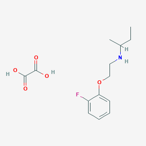 molecular formula C14H20FNO5 B4044015 N-[2-(2-fluorophenoxy)ethyl]butan-2-amine;oxalic acid 