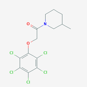 molecular formula C14H14Cl5NO2 B4044045 3-甲基-1-[(五氯苯氧基)乙酰基]哌啶 