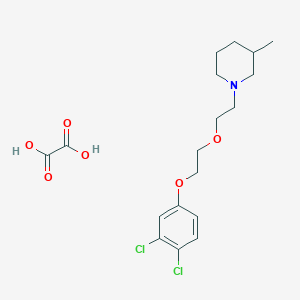 molecular formula C18H25Cl2NO6 B4044047 1-{2-[2-(3,4-二氯苯氧基)乙氧基]乙基}-3-甲基哌啶草酸盐 