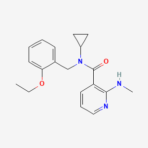 molecular formula C19H23N3O2 B4044074 N-cyclopropyl-N-(2-ethoxybenzyl)-2-(methylamino)nicotinamide 